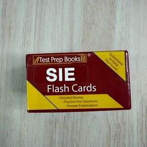 Test Prep Books SIE Flash Cards - Red & Yellow